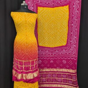 attractive bandhani dress: traditionally festive ethnic outfit in a designer style