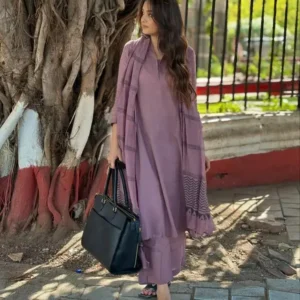 purple viscose rayon kurta set with dupatta – stylish ethnic wear for women 💜✨