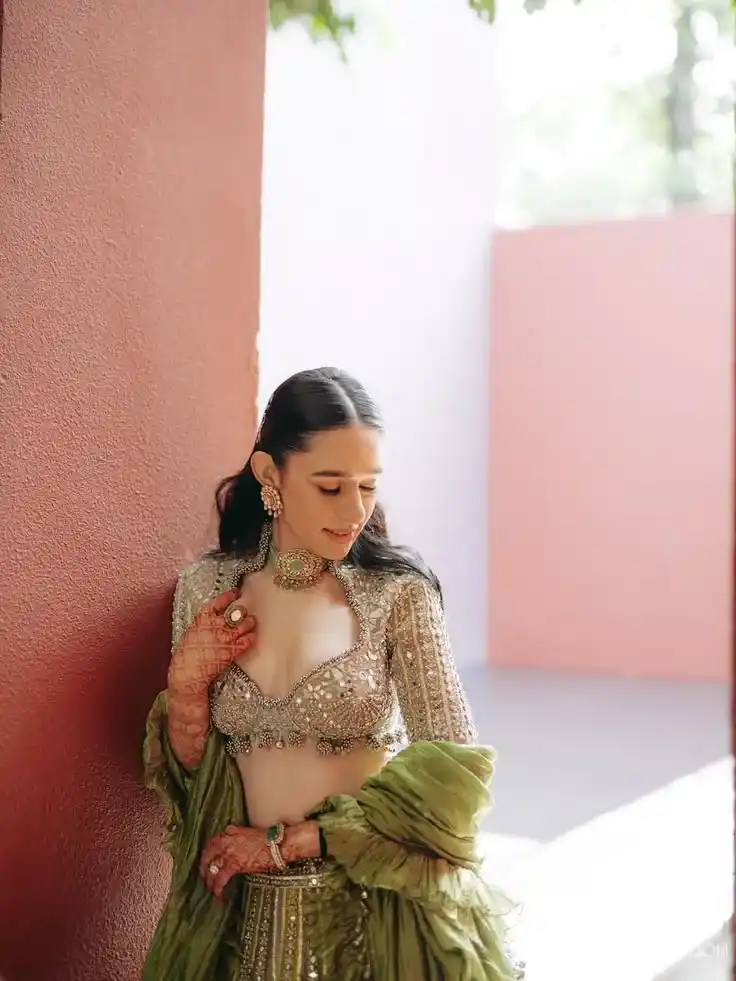 sage green mirror embroidered designer lehenga choli with ruffle dupatta β luxury wedding, reception & festive wear for women β¨π sage green mirror embroidered designer lehenga choli with ruffle dupatta β luxury wedding, reception & festive wear for women β¨π
